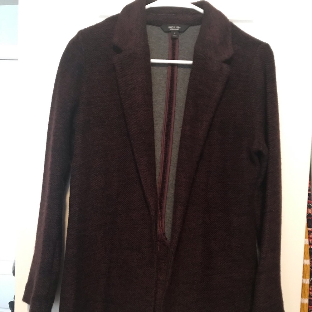 Black and maroon blazer